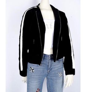 JUICY COUTURE BLACK LABEL STRIPE SLEEVE JACKET
